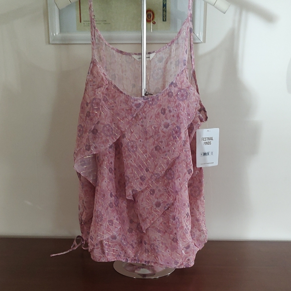Lucky Brand Pink Patterned Camisole
